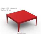 Table Basse Design Carre Zef 100cm - Acier ou Aluminium
